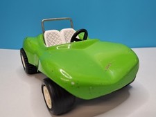 Vintage 1970's Metal Tonka Fun Buggy-Lime Green, Play Worn -Measures 7"