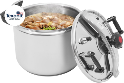 #ad 42 Quart Stainless Steel Pressure Cooker Commercial Stove Top Pressure Cooker $248.59