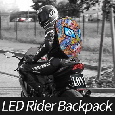 DABASHAN LED Motorcycle Backpack for Men With DIY Programmable Full ...