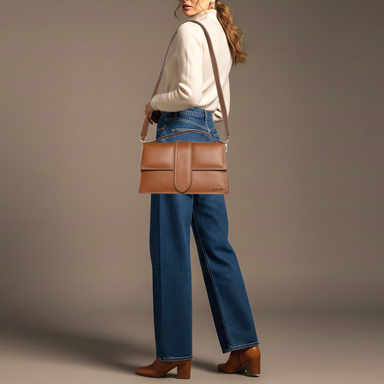 Jacquemus Le Bambinou Brown Leather Top Handle Bag image 2