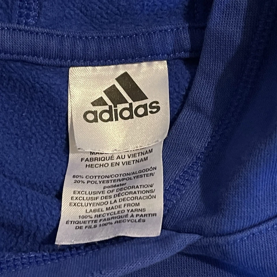 Adidas Sudadera con Capucha Niños Grande Azul Negro Pullover Sudadera Suéter Juvenil Atlético Foto 3 de 4