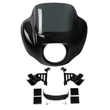 Vivid Black Headlight Fairing Bracket For Harley Softail FXBB FXLR FXST 18-25 24