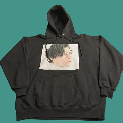Harry Styles Hoodie Medium Black Tour Promo Face Graphic Concert Heavyweight