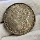 1889 US Morgan Silver Dollar $1 AU+ (Toned)