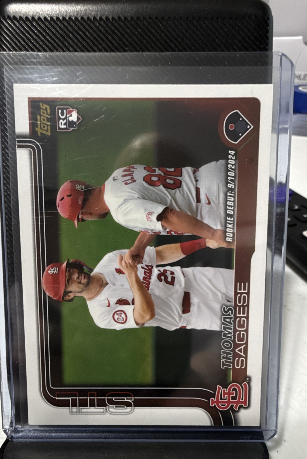 2025 Topps Update Series - Rookie Debut Thomas Saggese #US21 Golden Mirror Image