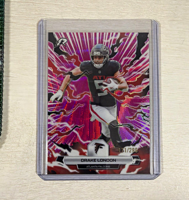 2025 Topps Resurgence Drake London Falcons #6  Pink Wave Refractor /299