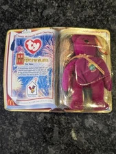 McDonalds TY Millennium the Bear Beanie Baby RARE Retired Jan 1, 1999 DOB