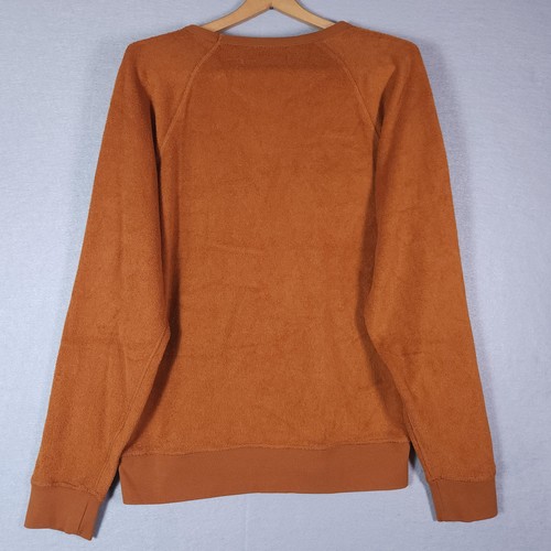Outerknown Sweater Mens Large Brown Terry Cloth Crewneck Pullover Cotton - Picture 3 of 9