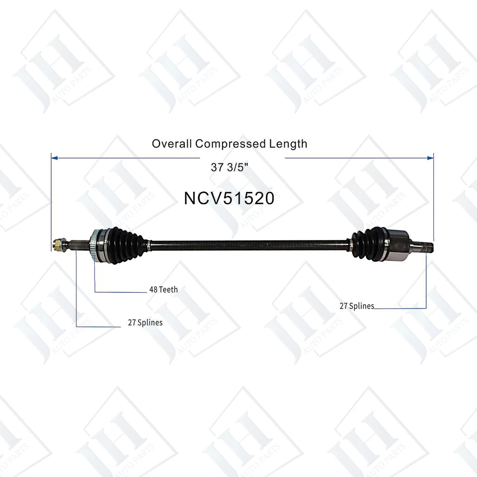 Eje CV pasajero delantero derecho original para Hyundai Tucson 05-09 tracción delantera manual automático Foto 2 de 4