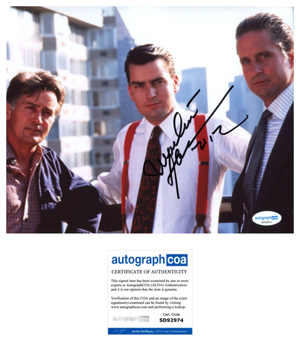 Martin Sheen signed "WALL STREET" 8x10 Photo r Charlie Michael Douglas ACOA COA