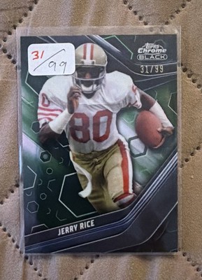 2023 Topps Composite - Topps Chrome Black Jerry Rice #146 Green Refractor /99