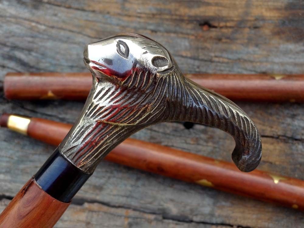 Antique  Designer Style Solid Brass Lion Handle H… - image 1