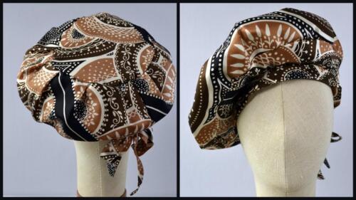 vintage 70's disco funk beret turban silky hat Mo… - image 1