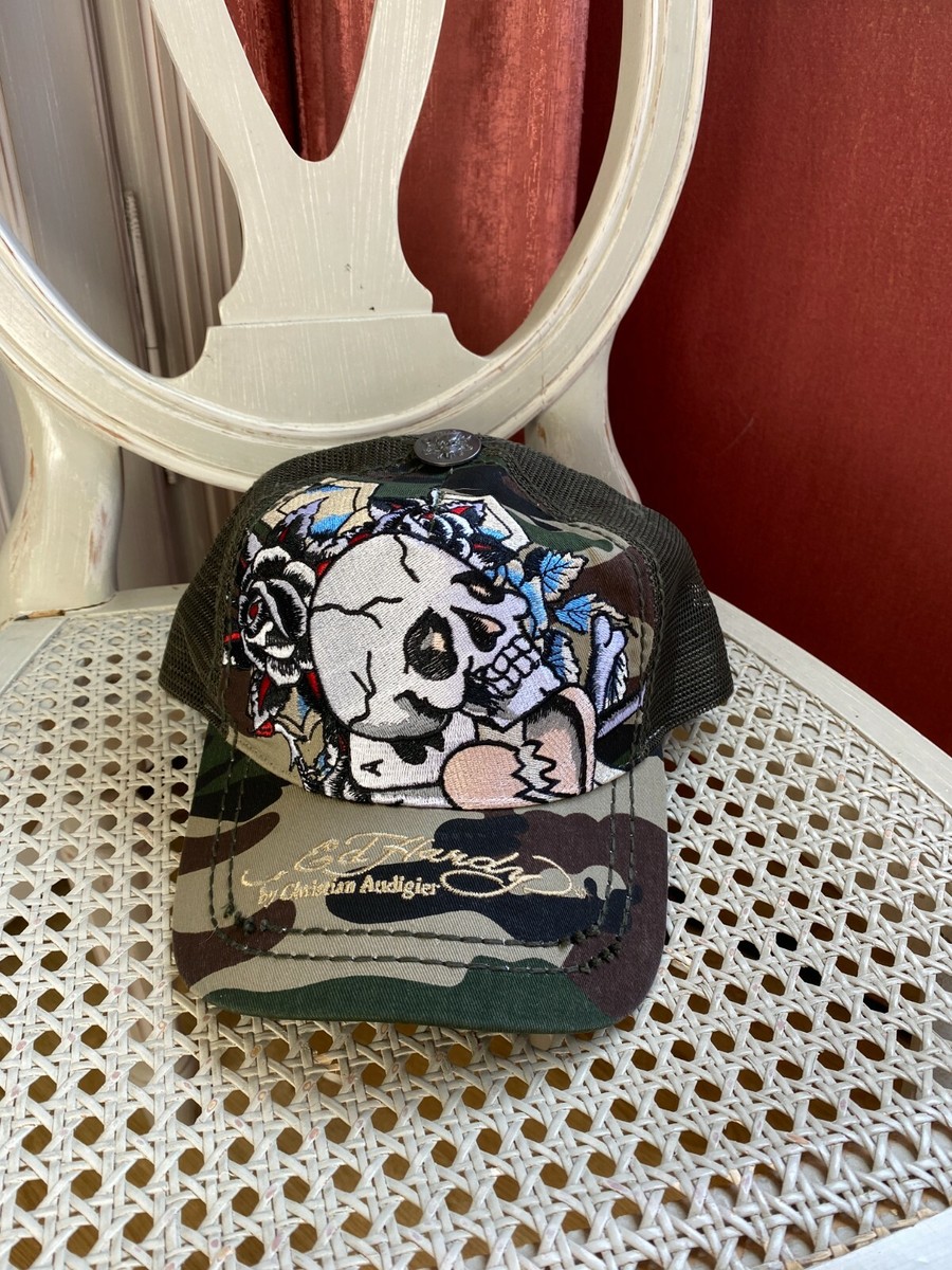 ed hardy camouflage skull print vintage trucker cap | eBay display picture 2