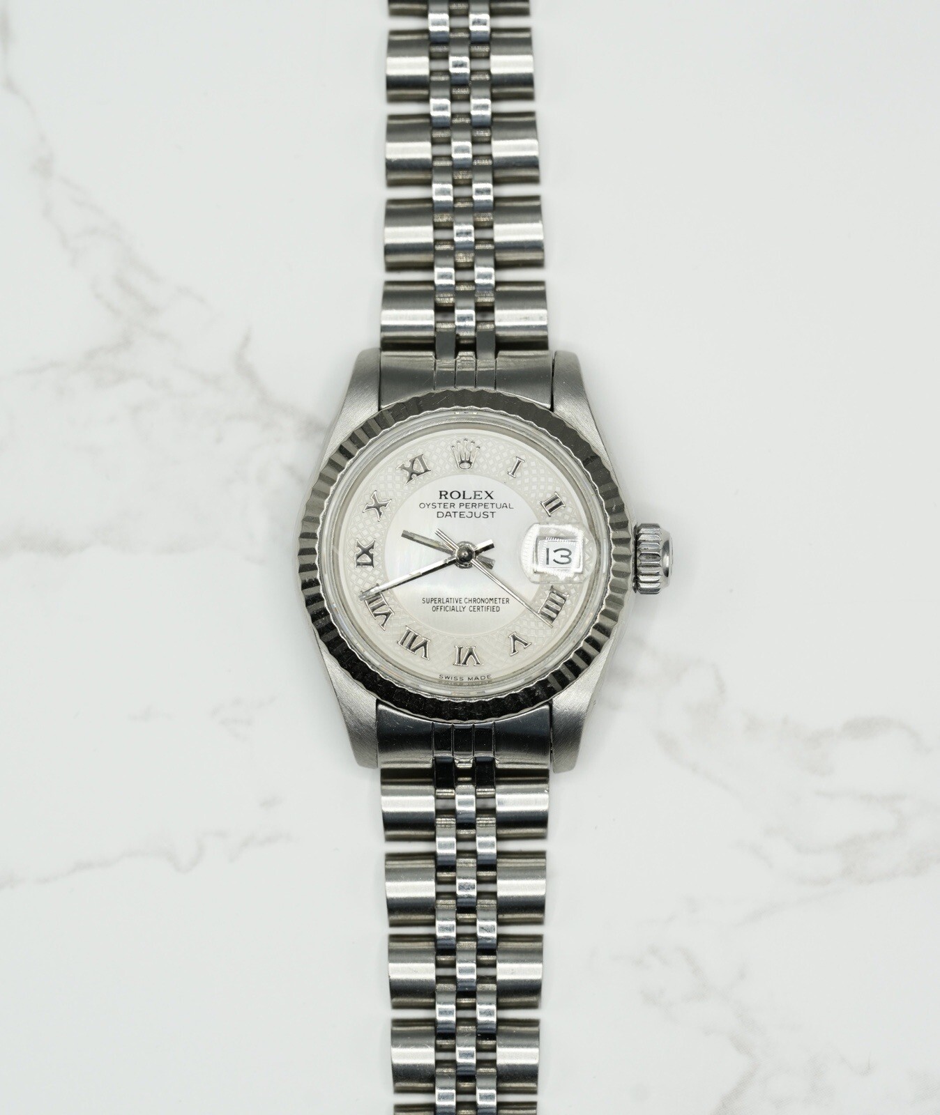Steel White Gold Rolex Datejust Factory