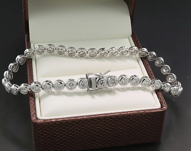 SALE BRILLANT-ARMBAND 5,14 CT 750 WEISSGOLD WERT 21.990 EURO NEU