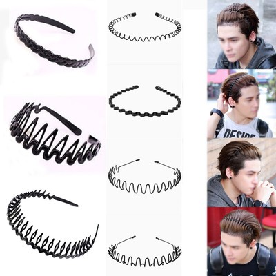 Hot Men Women Wavy Hair Band Hippie Metal Headband