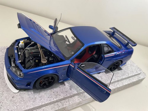 Motorhelix 1/18 Nissan GT-R R34 Nismo Skyline blau Alu Auto Modell - Bild 7 von 15