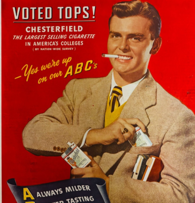 1947 Chesterfield Cigarettes Advertisement ABC Tobacco Liggett & Myers  DWWW5