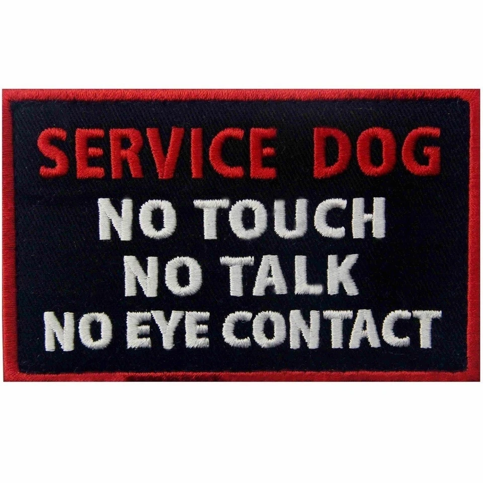 Embroidered patches Hook Loop patch Service Dog Vest Harnesses training Fastener - Image 4 of 4