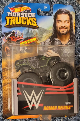 Hot Wheels Monster Trucks WW Roman Reigns #6/10 With Giant Tires 2018 New