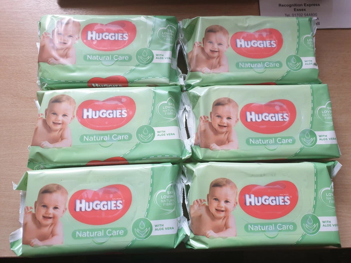 Huggies Natural Care Lingettes Bébé Aloe Vera 56 Lingettes