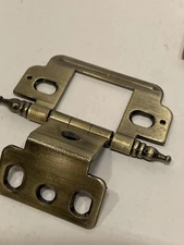 Liberty Antique Brass Non-Mortise Partial Wrap Hinge w/ Minaret Finial - 2 Pack