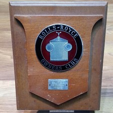 Vintage Rolls Royce Owners Club Car Emblem Logo Badge Phantom 3 Class Award 1961