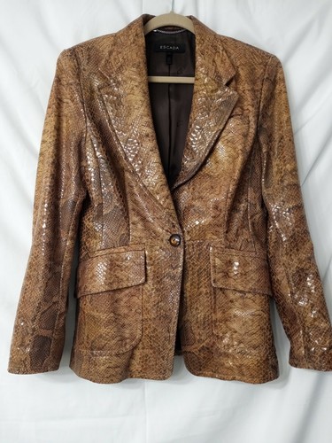 Escada Jacket,size 38,brown Color ,goat 