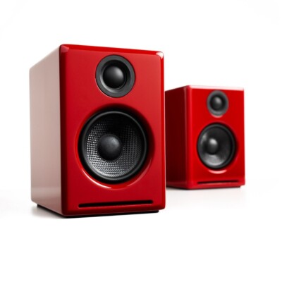 Audioengine A2+BT Home Music System w/ Bluetooth aptX RED