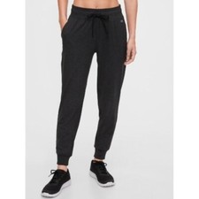 Gap Fit Black Mid Rise Cuff Tapered Leg Athletic Jogger Pants XS