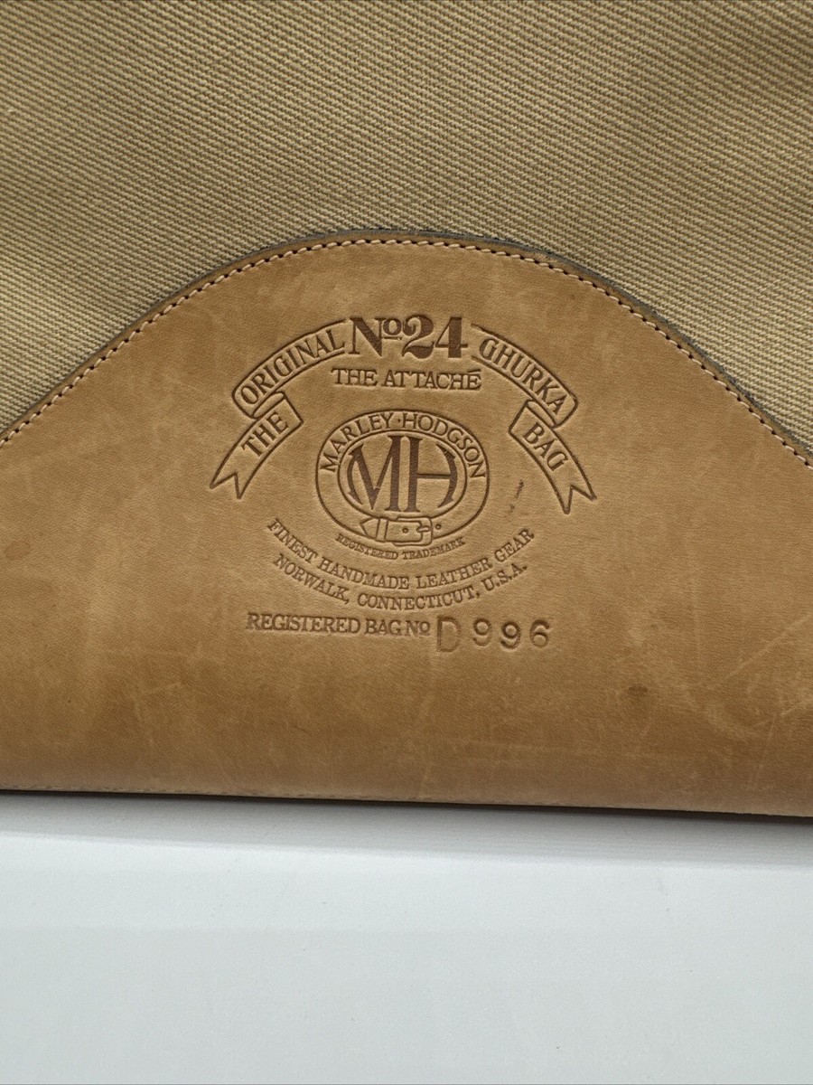 Vintage Marley Hodgson Ghurka No 24 The Attache Tan Twill Vintage Marley Hodgson Ghurka No 24 The Attache Tan Twill