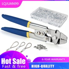 Image of Wire Rope Cable Crimping Tool Crimper Double Barrel Ferrule Crimping Loop Sleeve