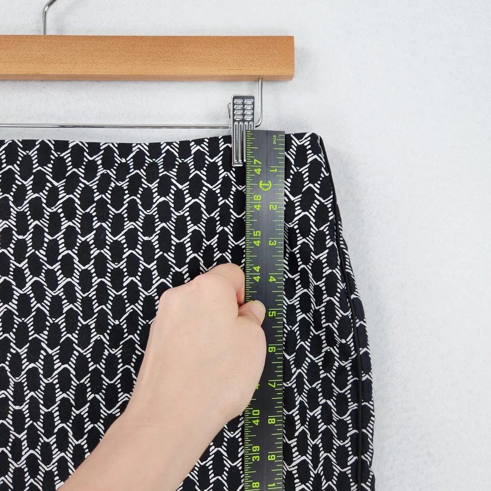 Falda Adrianna Papell para mujer 6 negra blanca lápiz hasta la rodilla negocios informal Foto 4 de 4