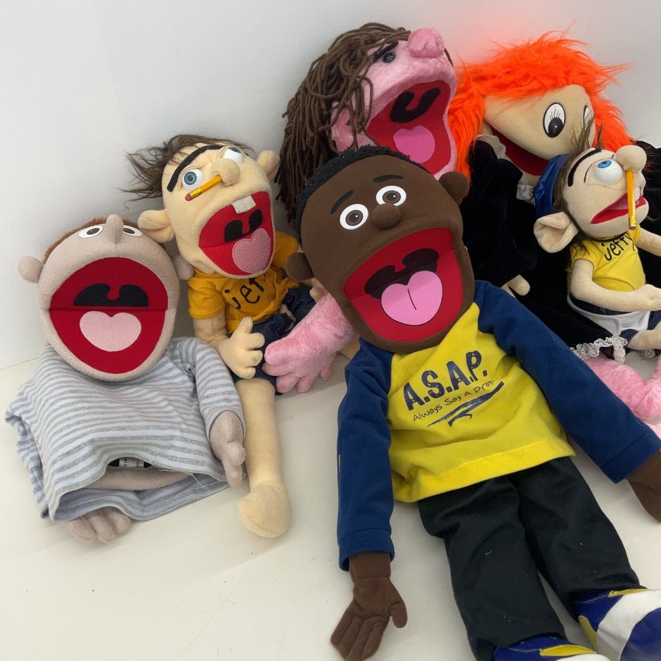 Mixed Full Body & Half Body Plush Hand & Rod Humanoid Puppets Bible