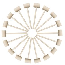 18 Pieces Wooden Crab Lobster Seafood Mallets Breakable Heart Hammer