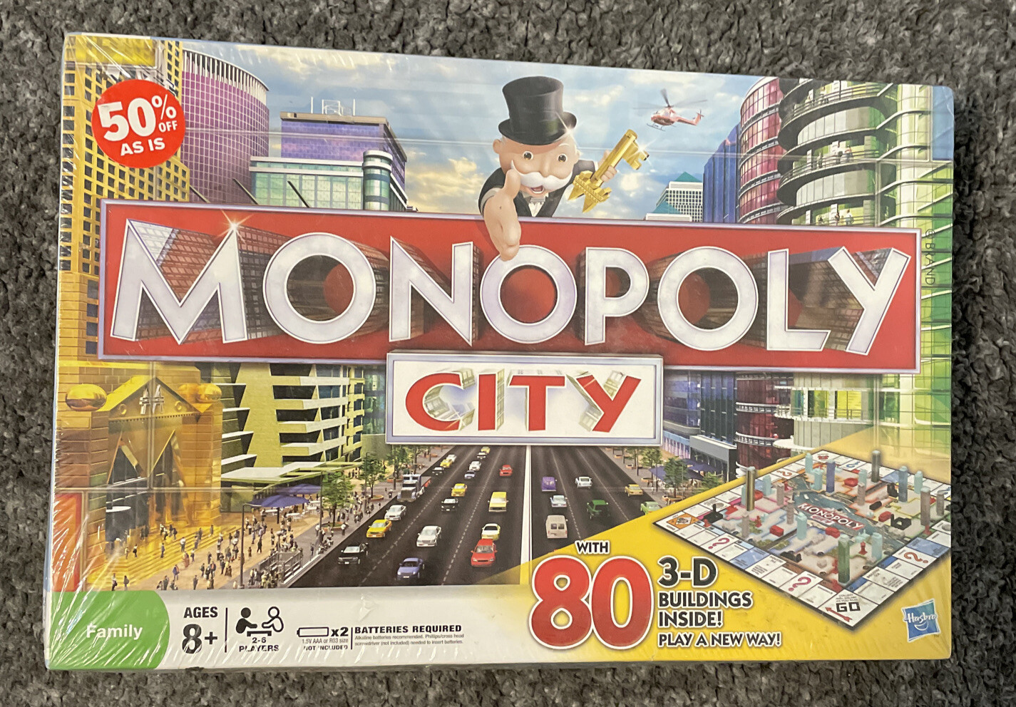 Monopoly CITY Edition Board Game with 80 3-D Buildings **BRAND NEW, SEALED!**
