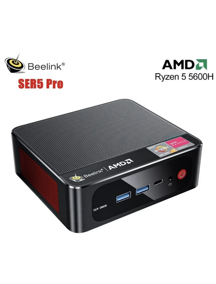 Beelink Gaming Mini PC SER5 MAX AMD Ryzen 5 5600H RAM-16GB SSD-500GB up to 54W - Image 2 of 4