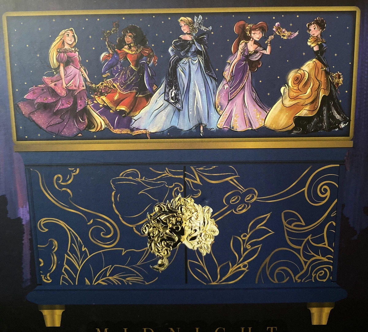 DISNEY DESIGNER PRINCESS MIDNIGHT MASQUERADE JEWELRY BOX LIMITED EDITION OF 1000