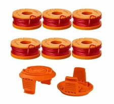 Replacement Grass Trimmer Spool 10ft Caps Line Weed Eater For Worx WA0010 TL04+
