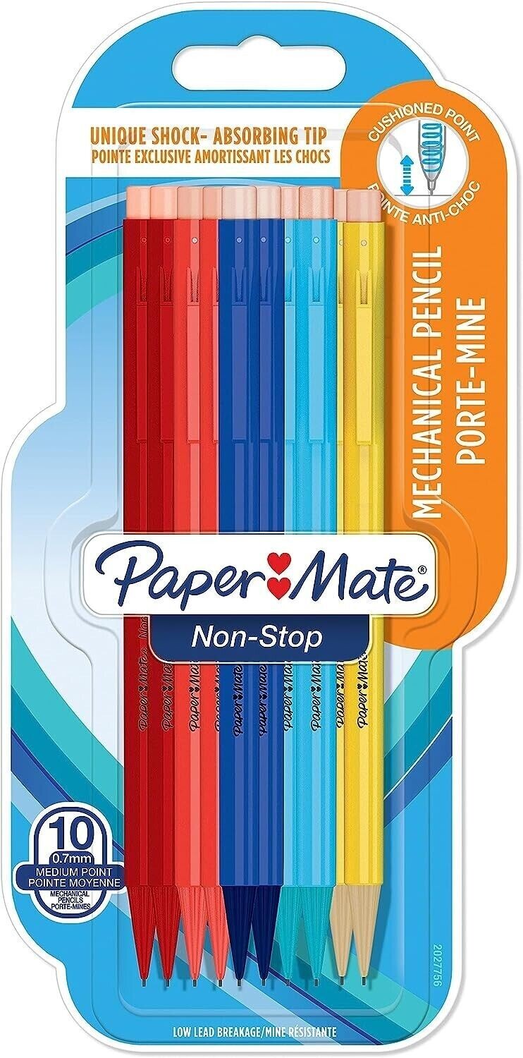Paper Mate 2027756 0.7 Mm Non-stop Mechanical Pencil HB 2 Assorted  