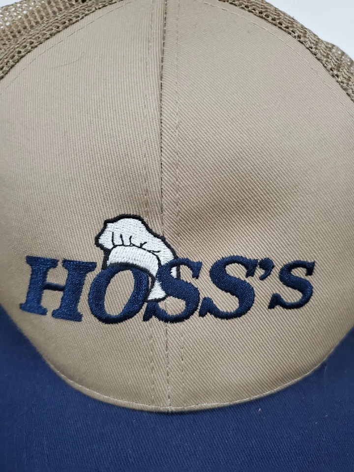 DE COLECCIÓN Hoss's Beige Trucker Sombrero New Look Gorra Malla Correa Trasera Ajustable Foto 2 de 4