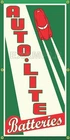 AUTO LITE BATTERIES DEALER GAS STATION VINTAGE OLD SIGN REMAKE BANNER SIGN