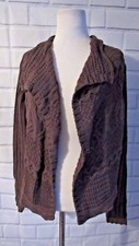 NWT Gap Open Cardigan Sweater Sz S Brown Long Sleeve Draped Chunky Knit 69.50