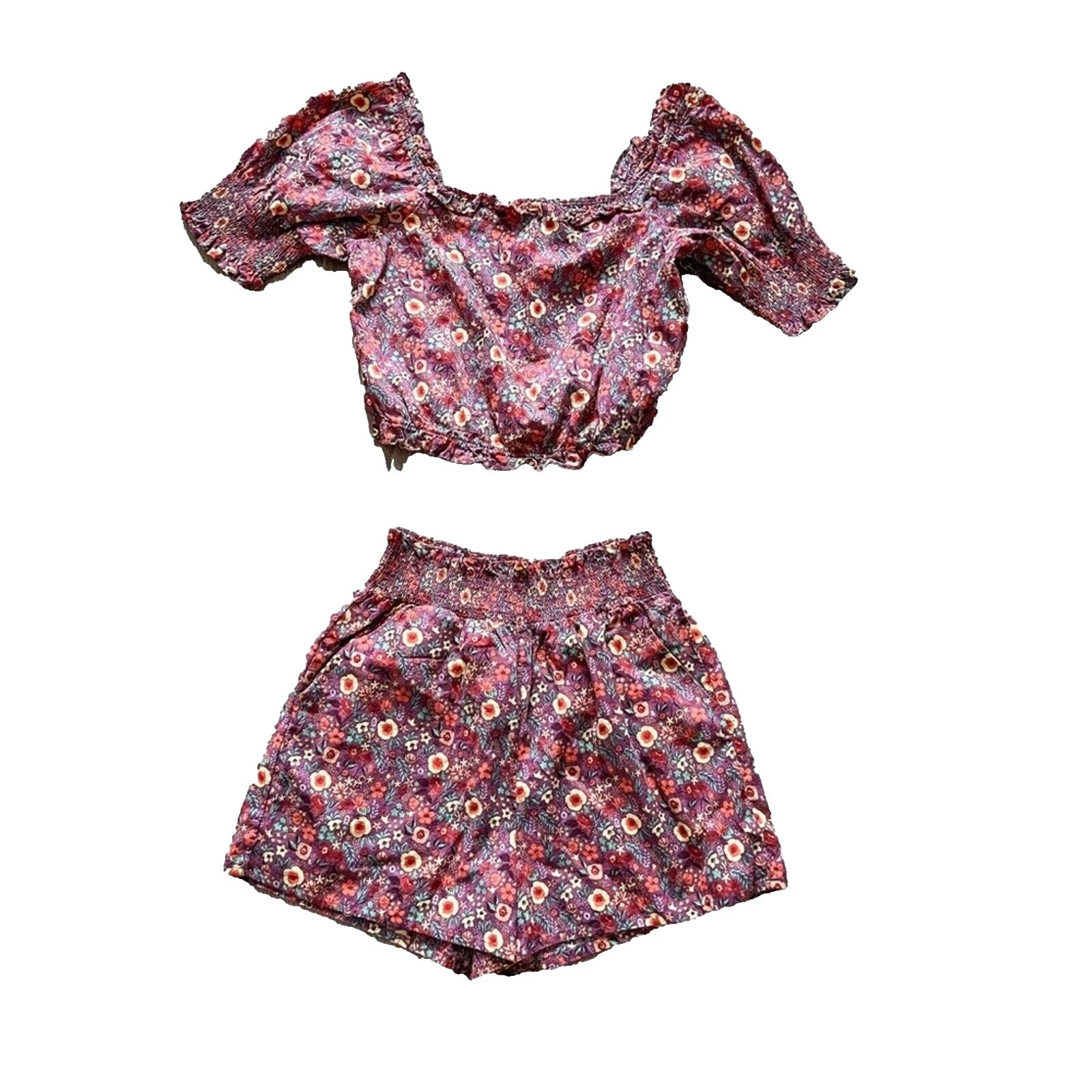 迪士尼花卉罩衫上衣女