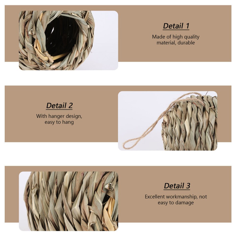 Tree Swallow House Artificial Birds Cage for Cockatiels Woven Birdcage