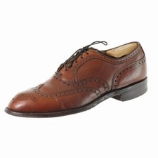 Vintage FOOTJOY Oxfords Dress Shoes Sz. 10.5 B Chestnut Leather Wingtip USA Made