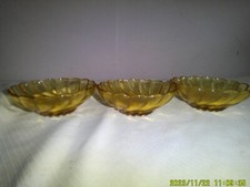 Fostoria Co Colony 3 bursztynowe miski deserowe