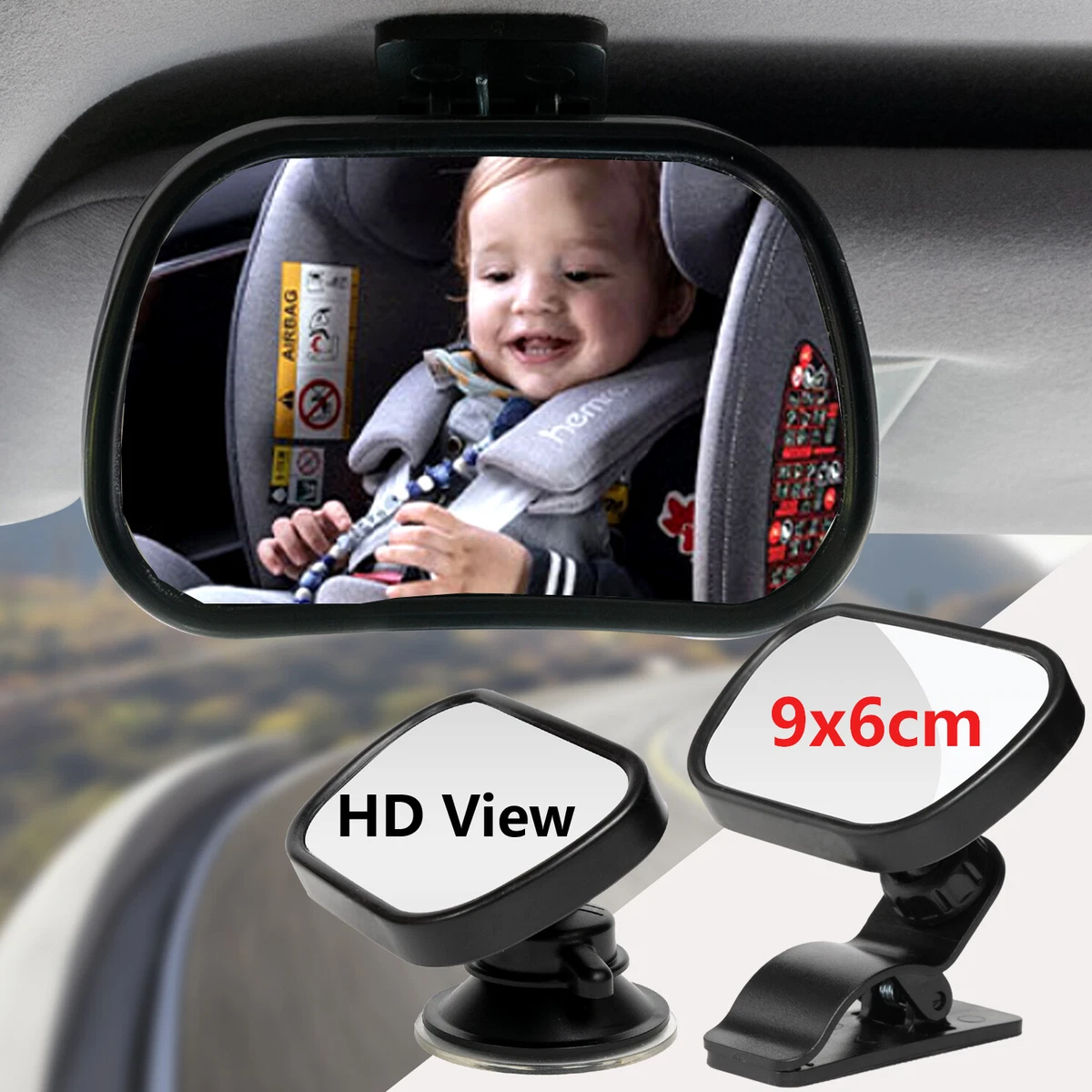 Universal Wide Baby Rear View Mirror Ward Car Seat Infant Child Toddler  Safety