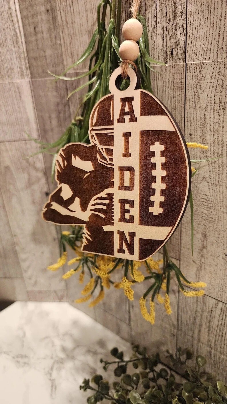 NFL Football Player Flat Ornament, Personalized For Fans, Best Gift On Holiday